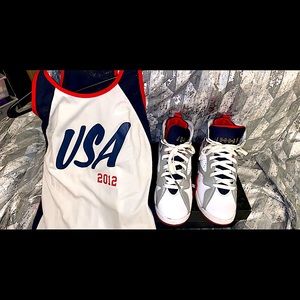 Air Jordan Retro 7 GS with free matching shirt
